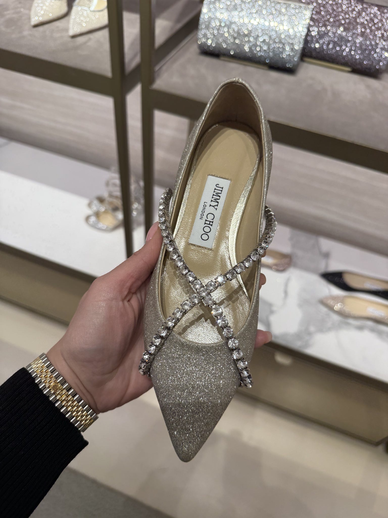 Jimmy Choo Genevi Dusty GlitterJimmy Choo