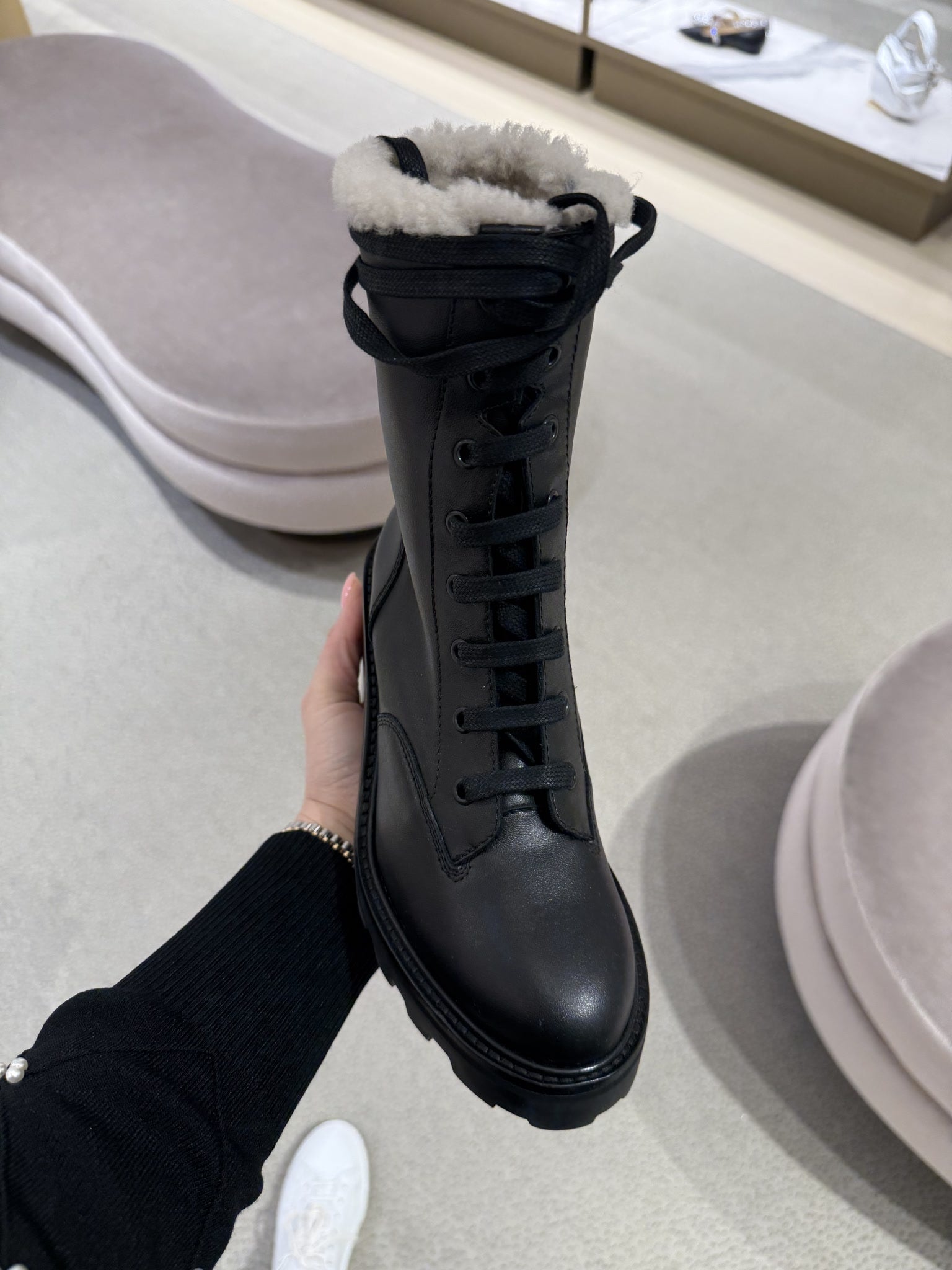 Jimmy Choo JC Combat Smooth Leather BootsJimmy Choo