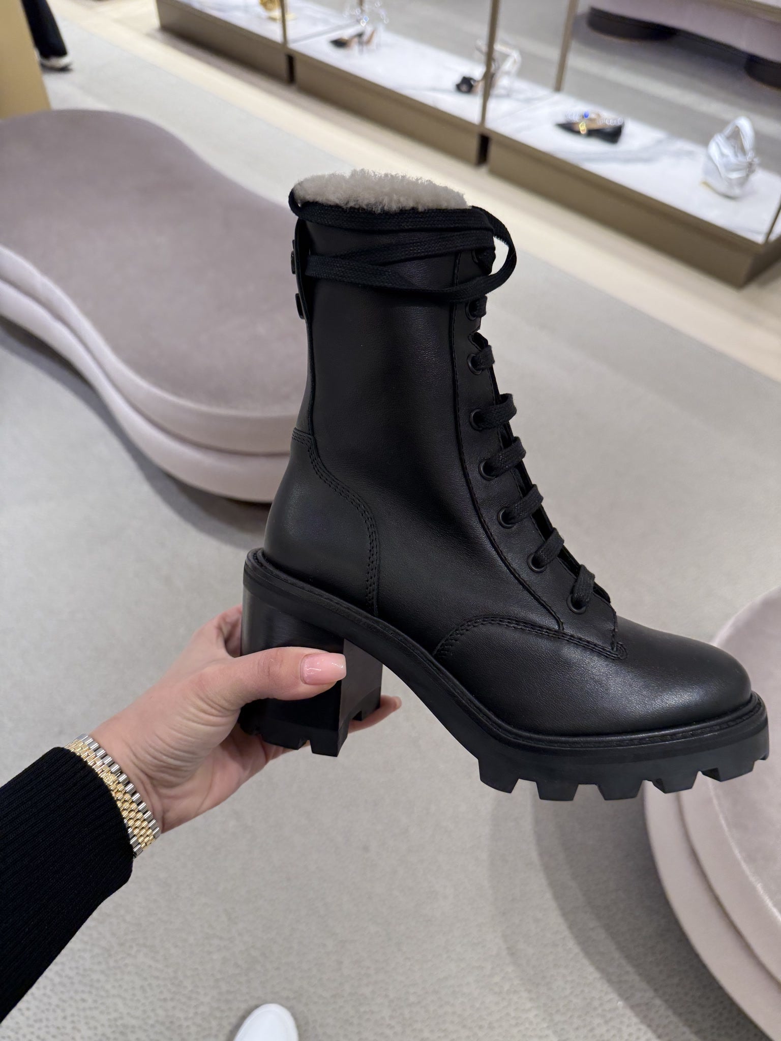 Jimmy Choo JC Combat Smooth Leather BootsJimmy Choo