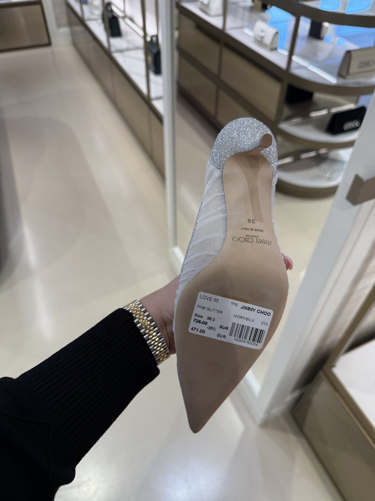 Jimmy Choo Love 65 Fine Glitter PumpJimmy Choo