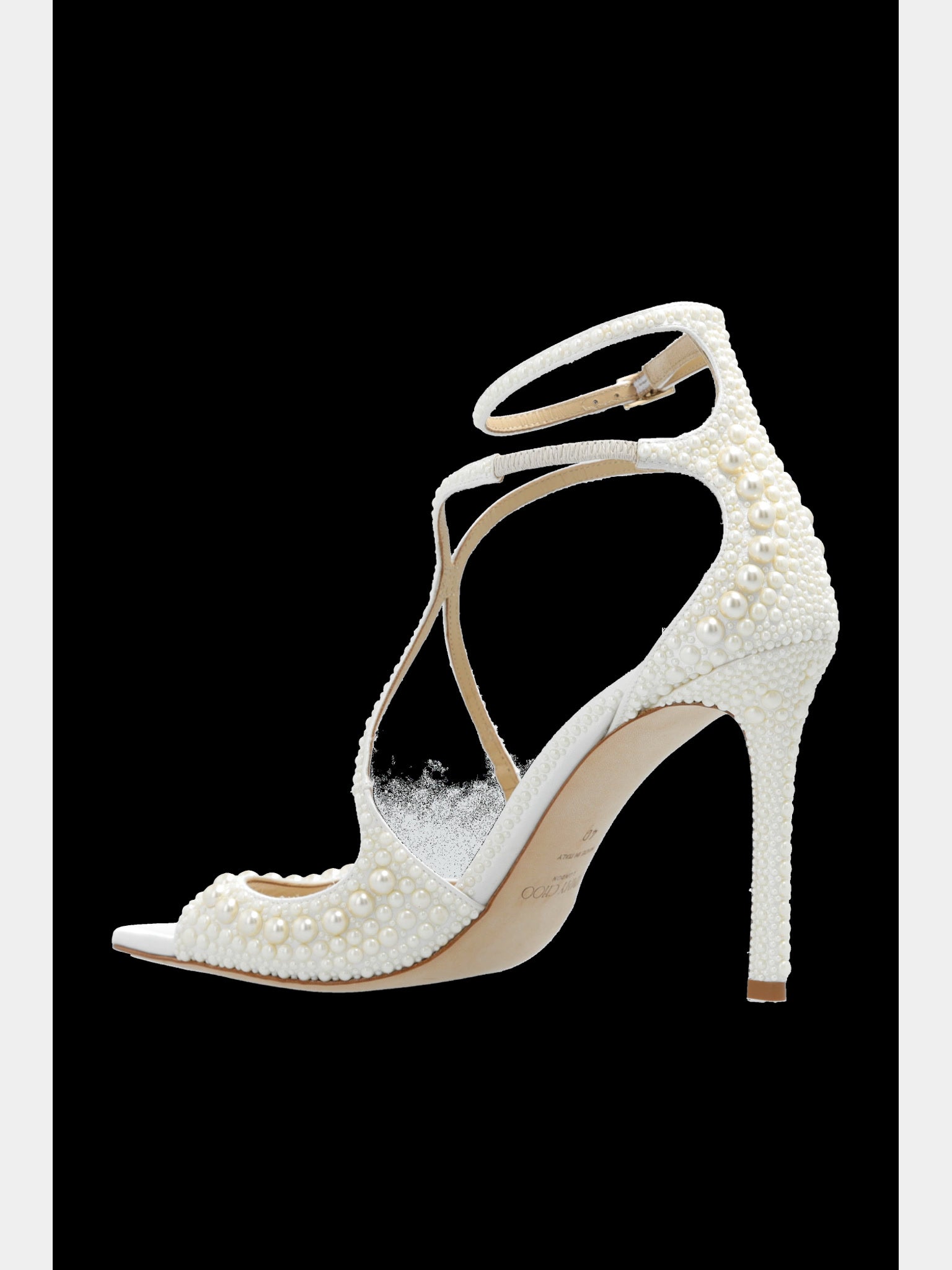 Jimmy Choo White ‘azia’ High Heel SandalsJimmy Choo