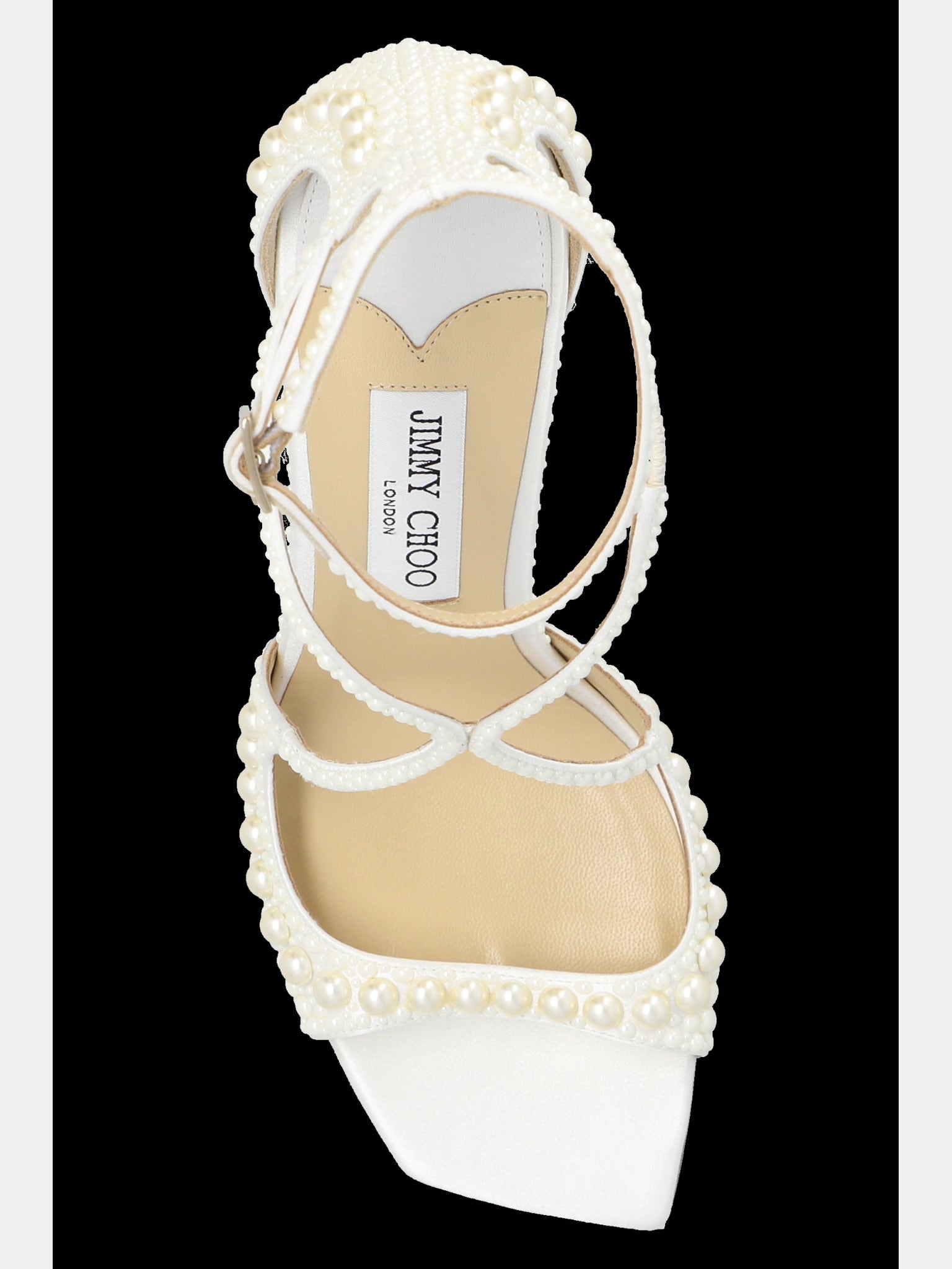 Jimmy Choo White ‘azia’ High Heel SandalsJimmy Choo