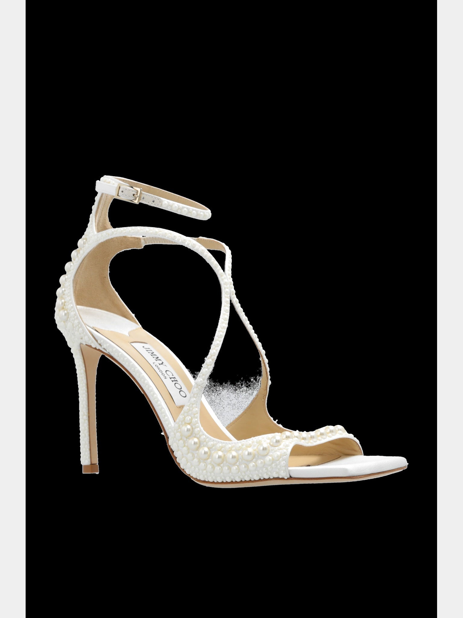 Jimmy Choo White ‘azia’ High Heel SandalsJimmy Choo