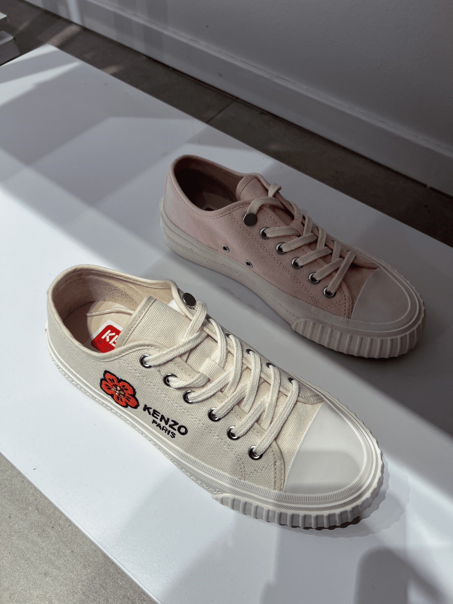 KENZO Białe Damskie Sneakersy Kenzo ParisKenzo