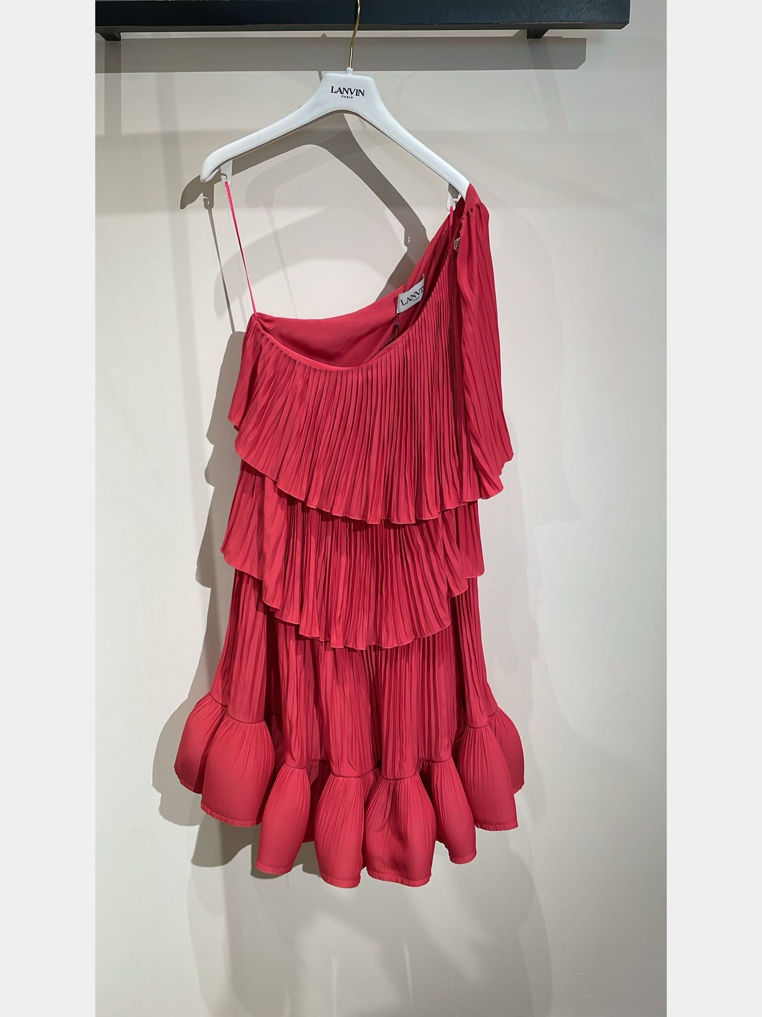 Lanvin Asymmetrical Layered Short DressLanvin