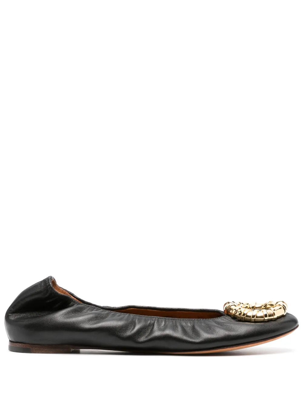 Lanvin Buckled Leather Ballerina ShoesLanvin