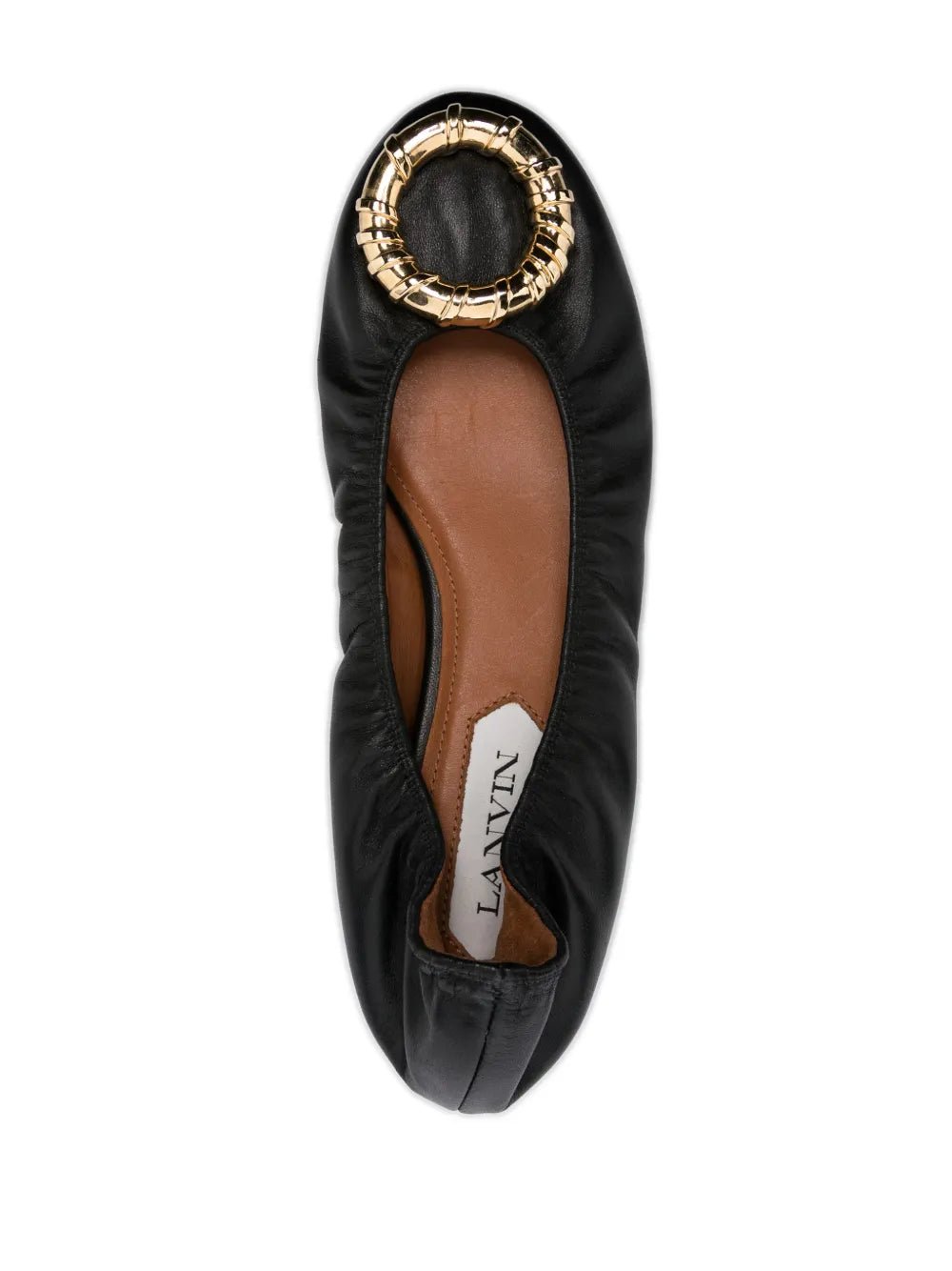Lanvin Buckled Leather Ballerina ShoesLanvin