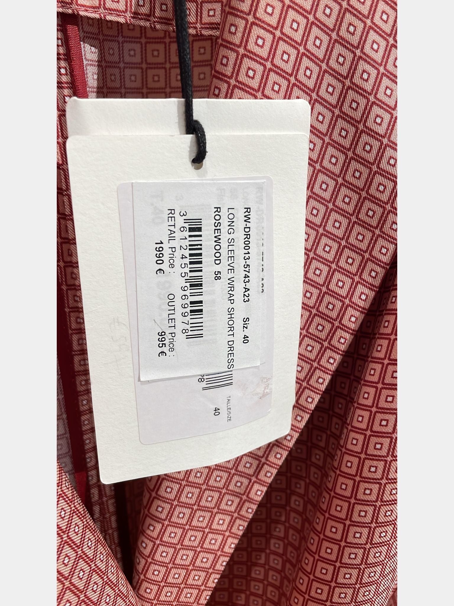 Lanvin Long Sleeve Wrap Short DressLanvin