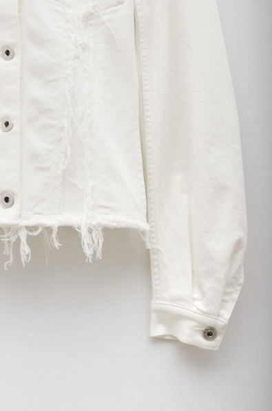 Lanvin Optic White Denim Fitted JacketLanvin