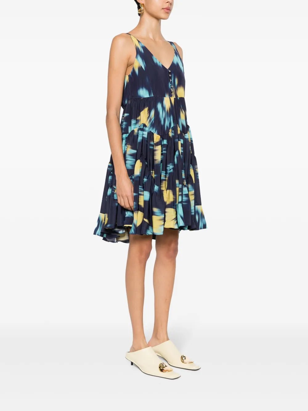 Lanvin Printed Charmeuse Silk DressLanvin