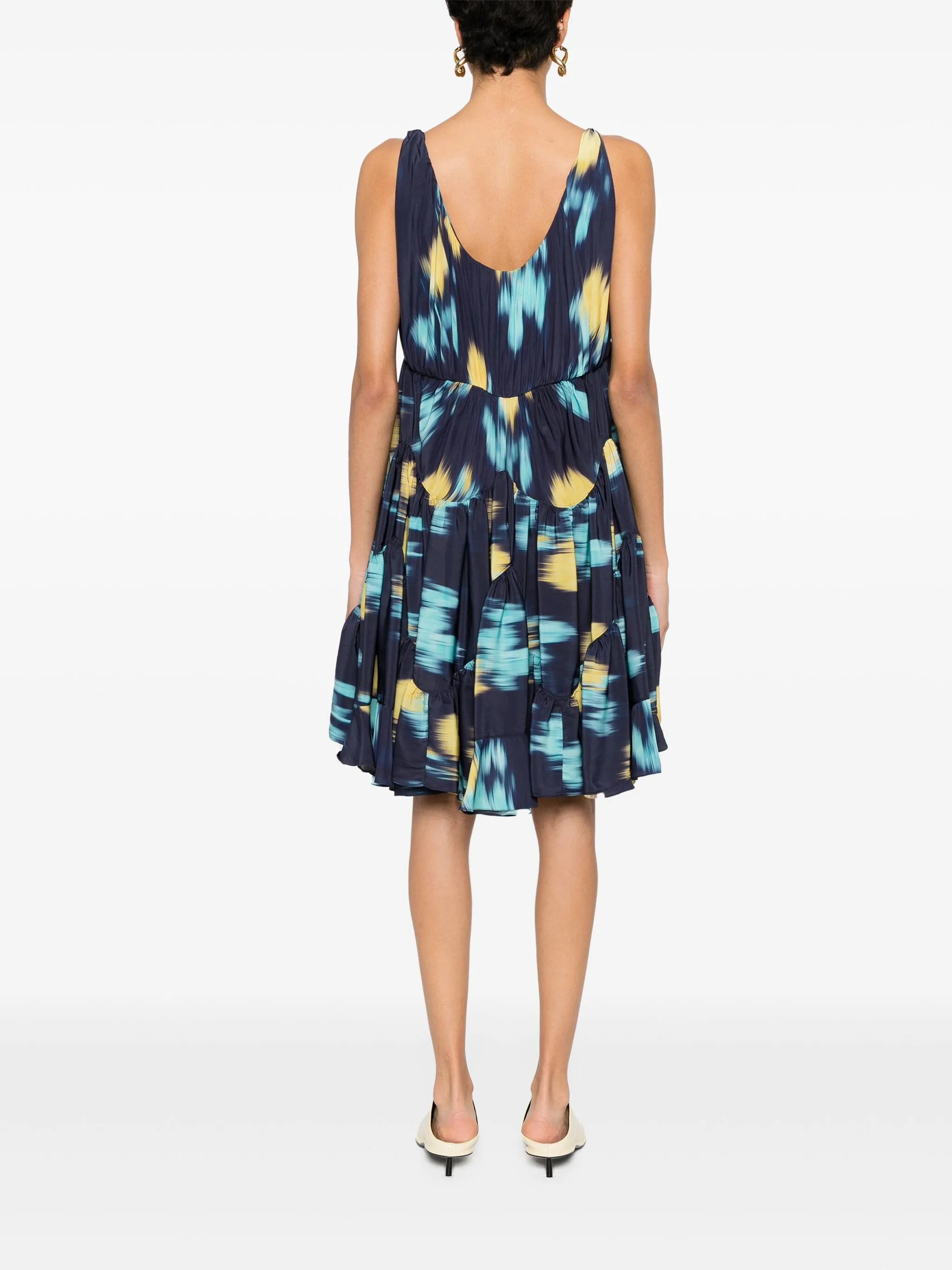 Lanvin Printed Charmeuse Silk DressLanvin