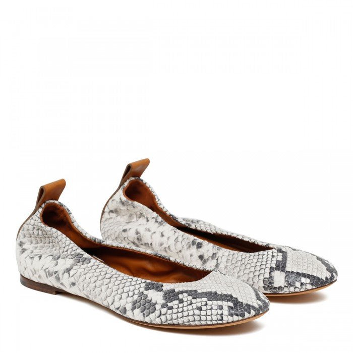 Lanvin Python Embossed Leather BallerinasLanvin