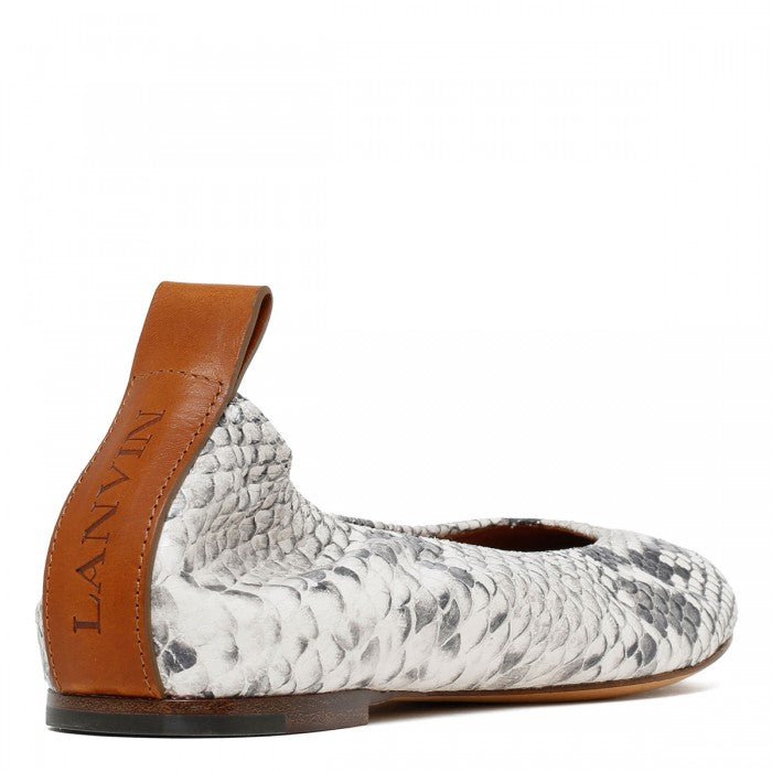 Lanvin Python Embossed Leather BallerinasLanvin