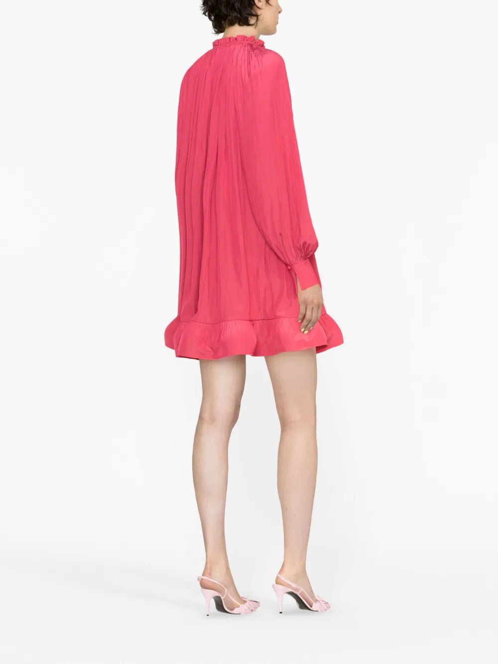 Lanvin Ruffled Pleated Mini DressLanvin