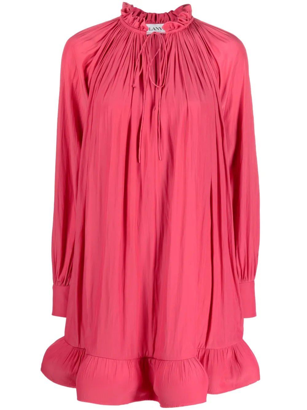 Lanvin Ruffled Pleated Mini DressLanvin