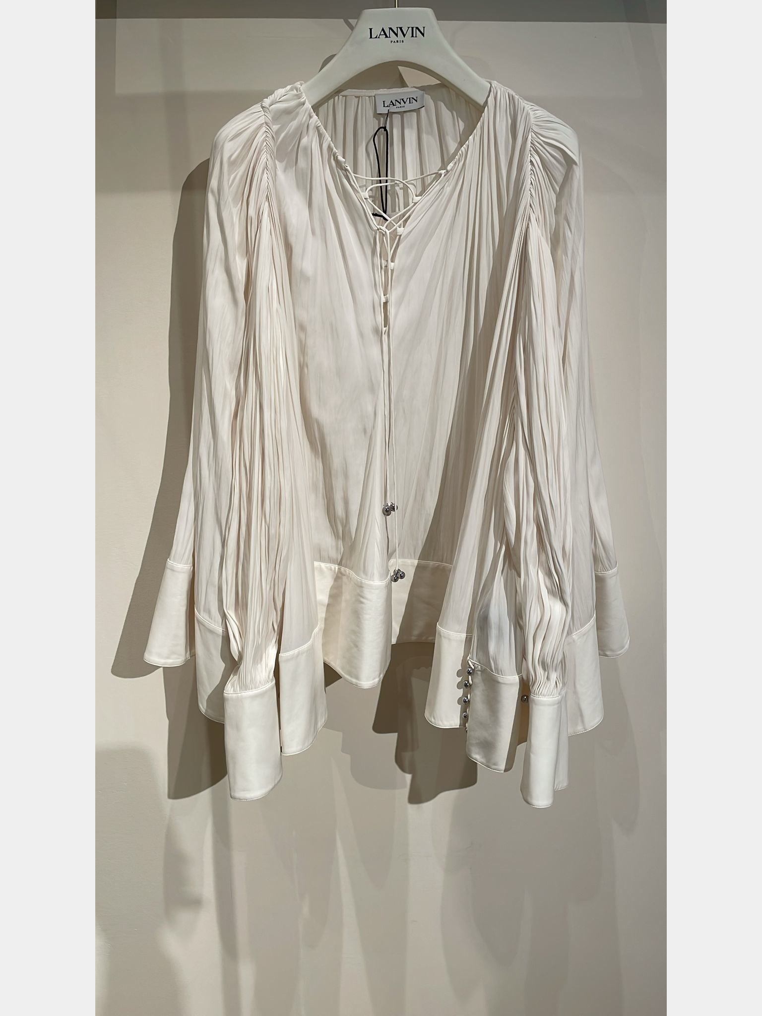 Lanvin White Long - Sleeved Blouse - WomenLanvin