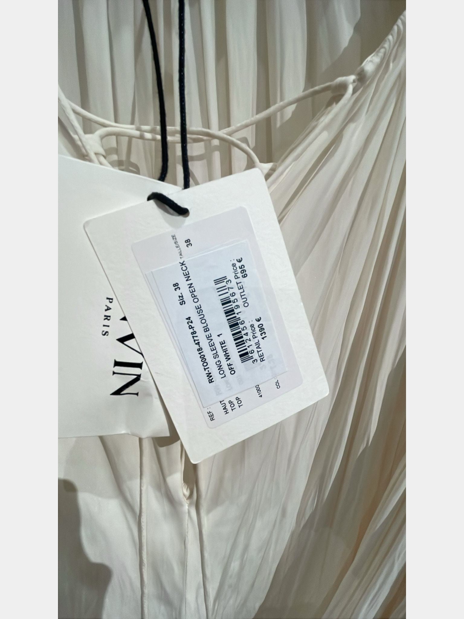Lanvin White Long - Sleeved Blouse - WomenLanvin