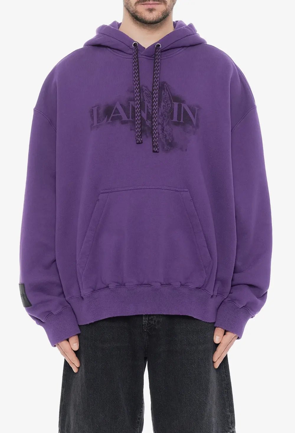 Lanvin x Future Logo Print Baggy Cotton HoodieLanvin