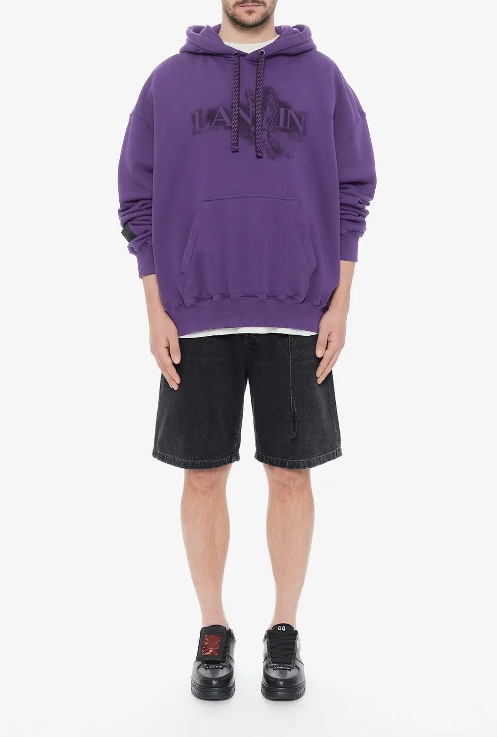 Lanvin x Future Logo Print Baggy Cotton HoodieLanvin