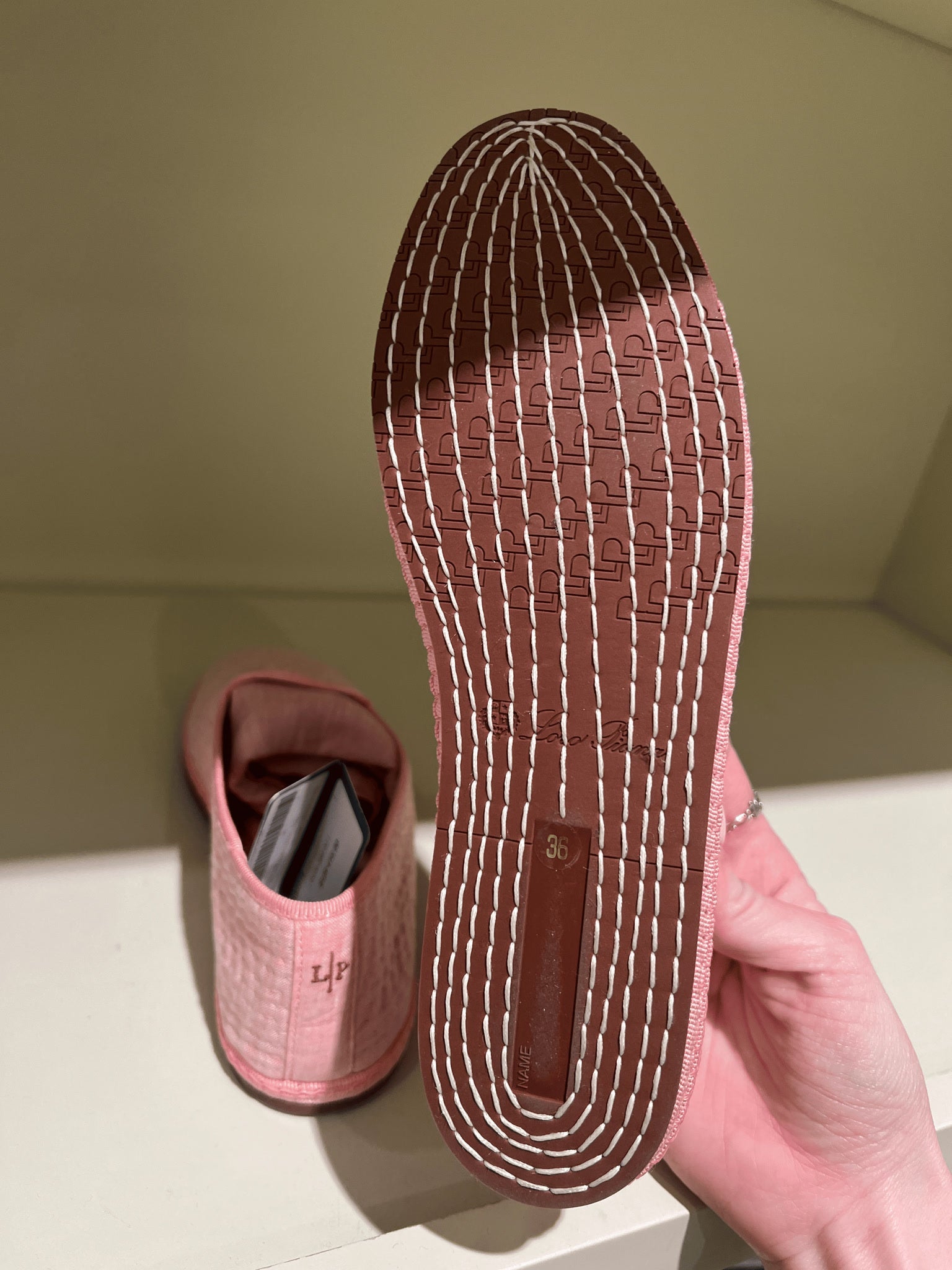 Loro Piana Damskie Buty Różowe Laguna Furlane Linen Mate FAN1516Loro Piana