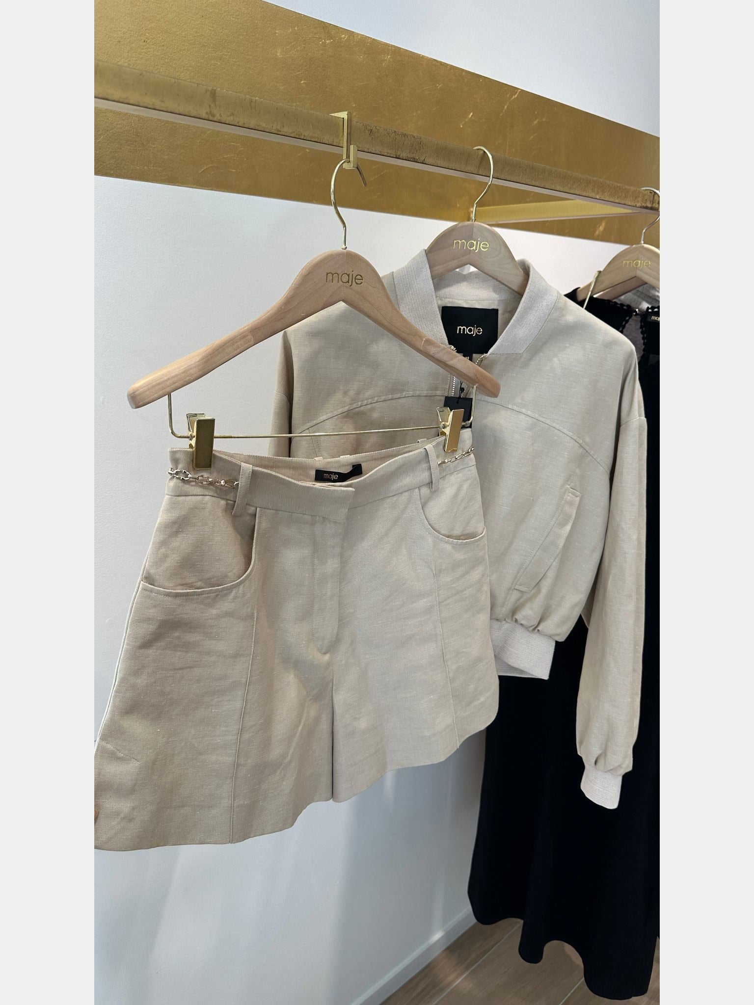 Maje Beige Mini JacketMaje