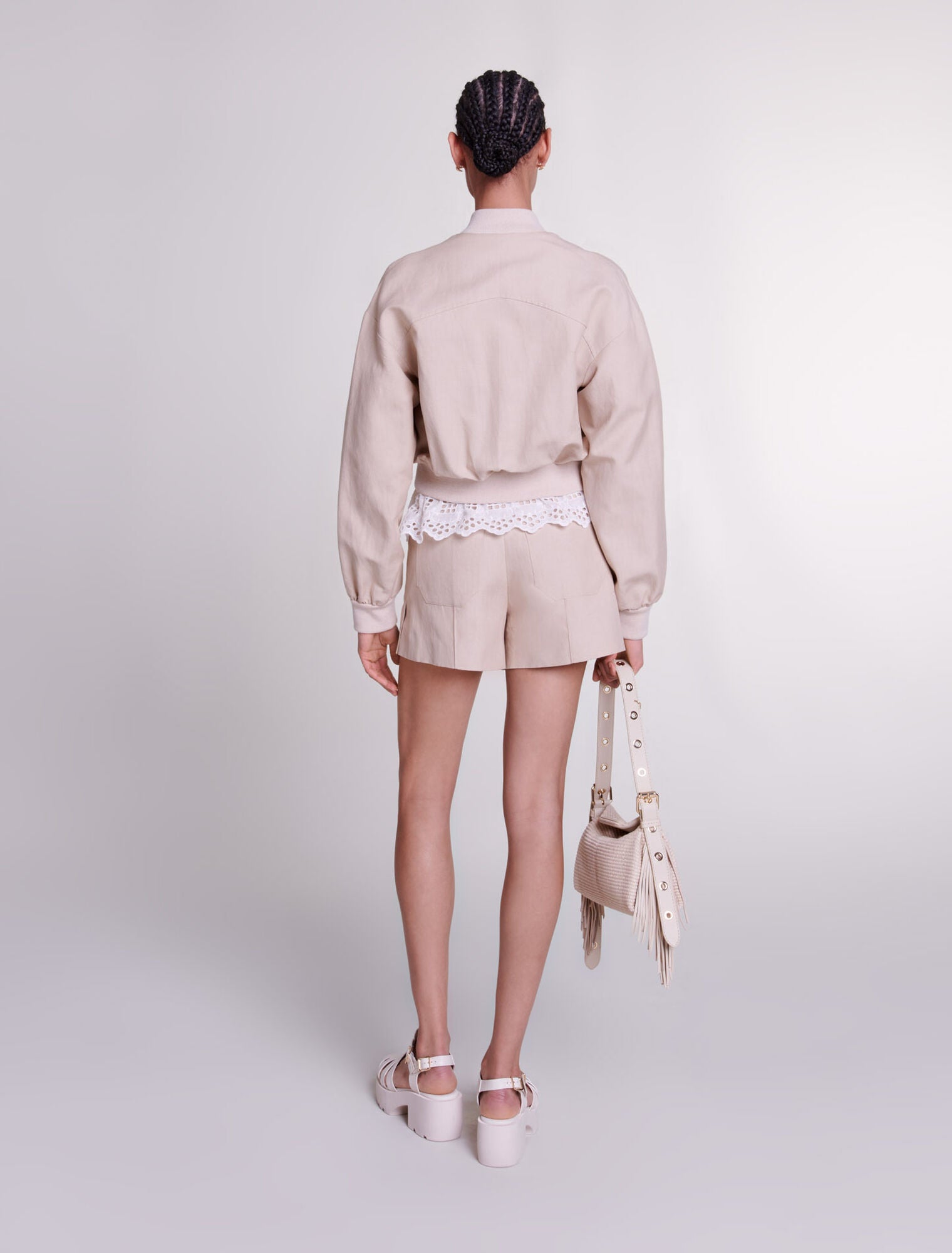 Maje Beige Mini JacketMaje