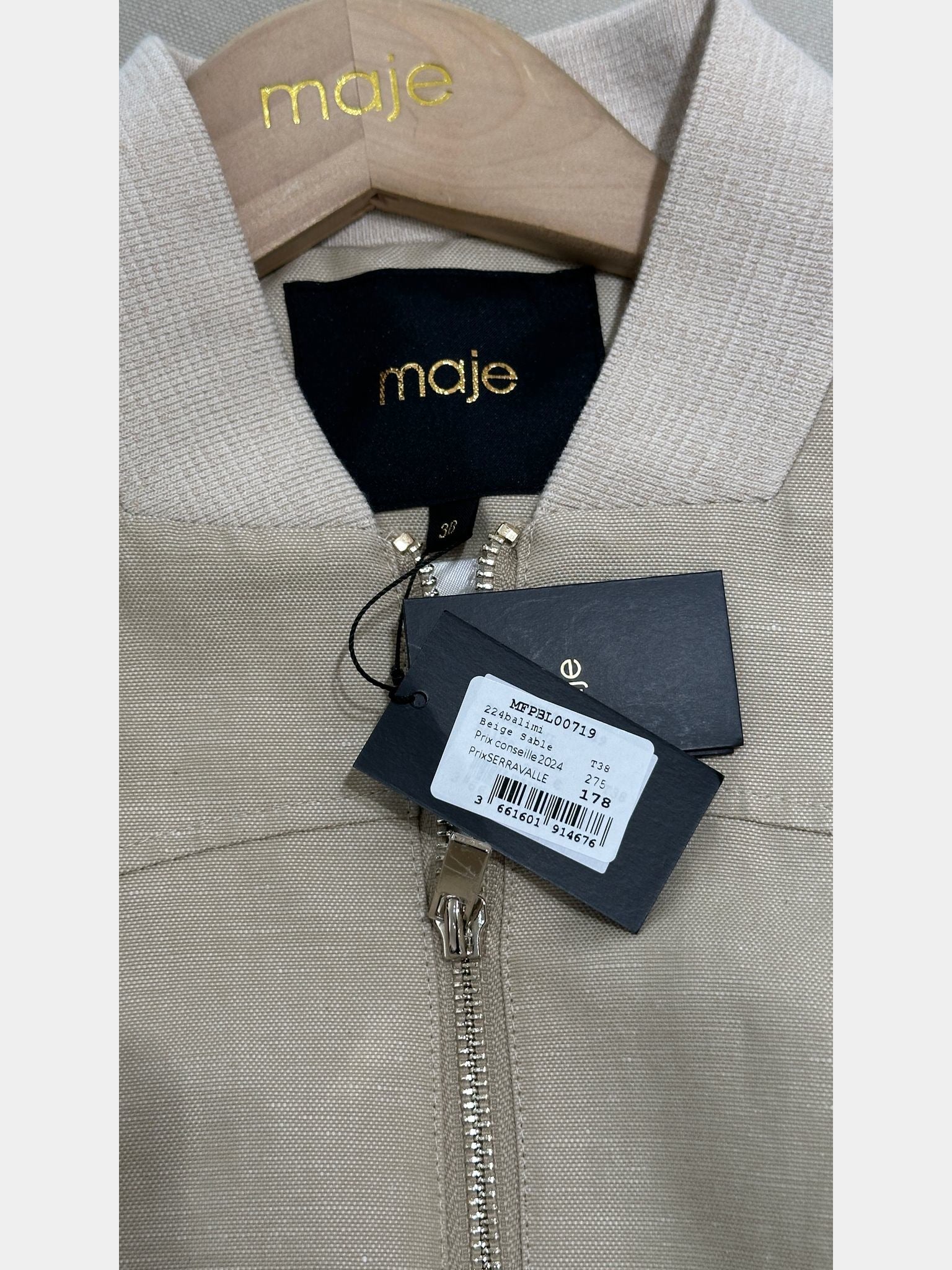 Maje Beige Mini JacketMaje