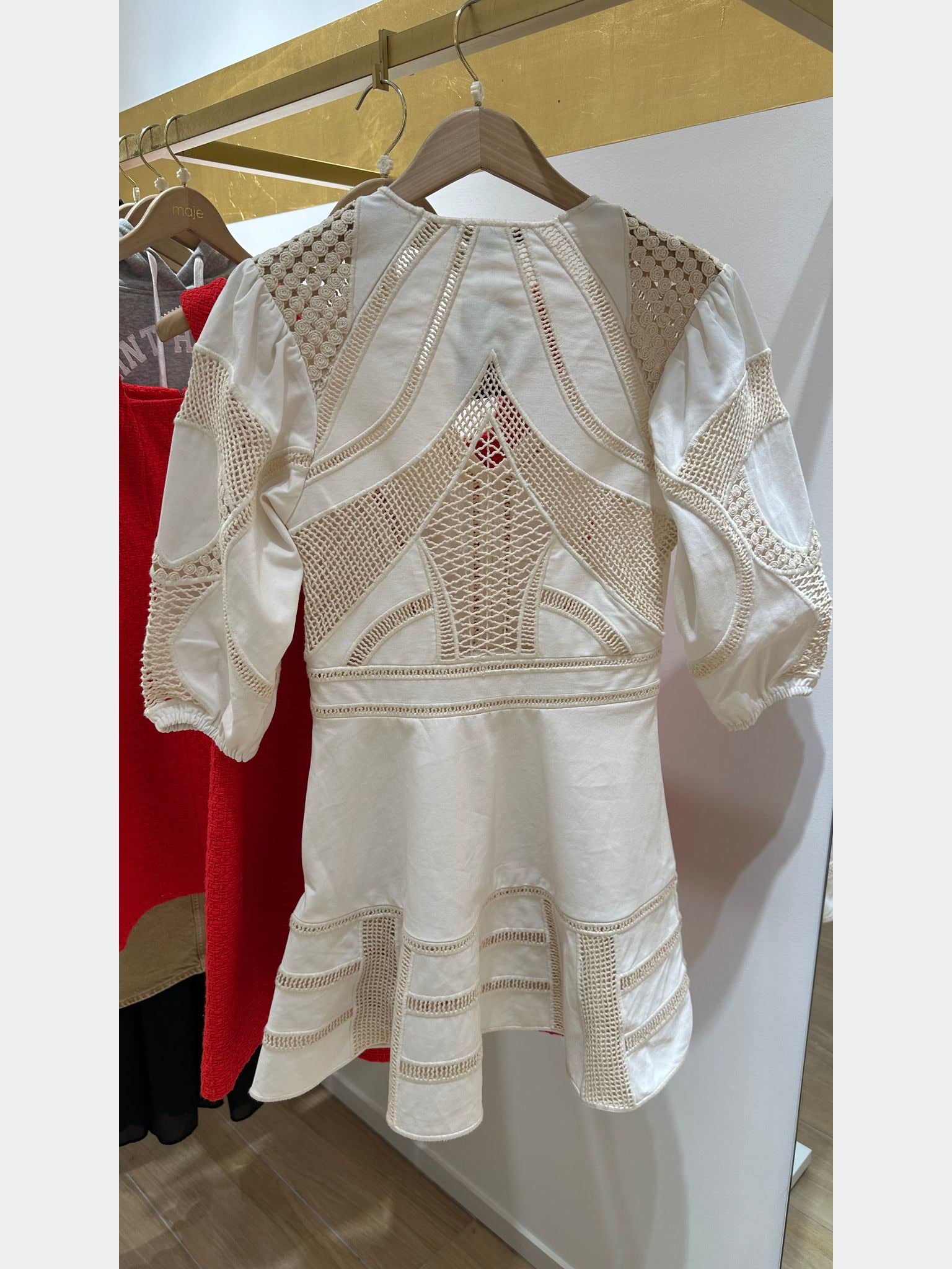 Maje Crochet Detail DressMaje