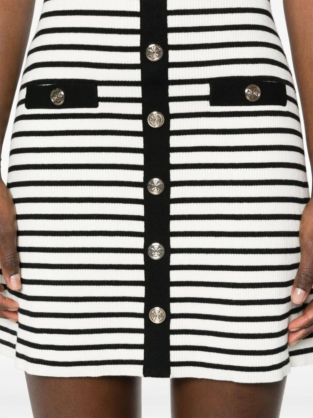 Maje Striped Ribbed Mini DressMaje
