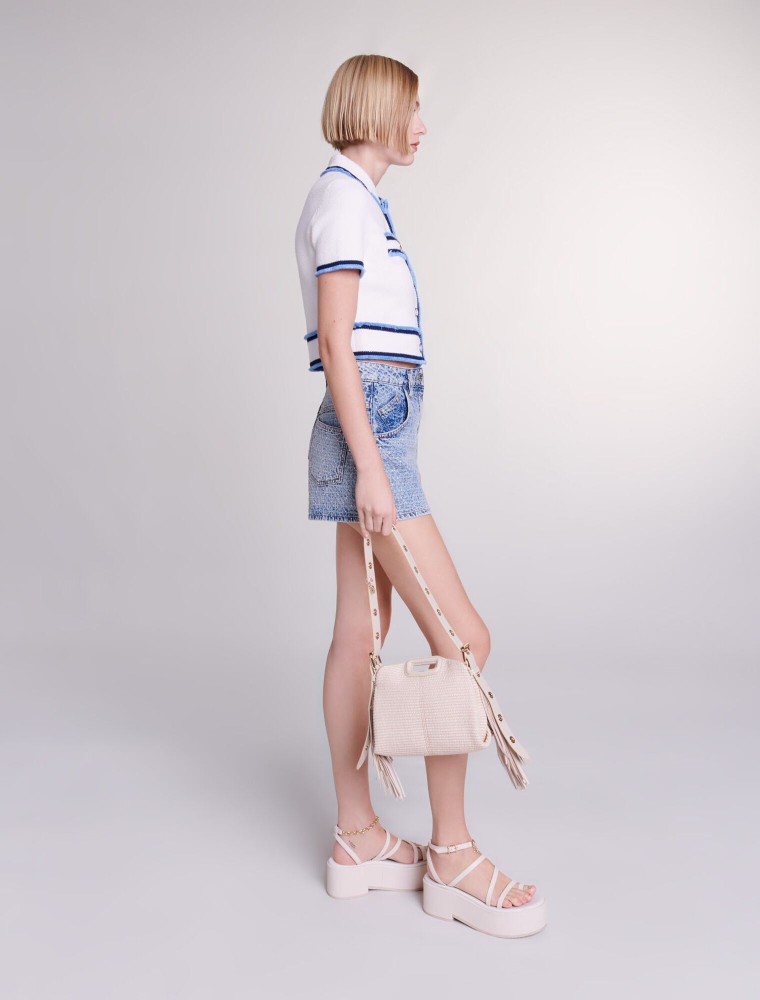 Maje Terry Knit CardiganMaje