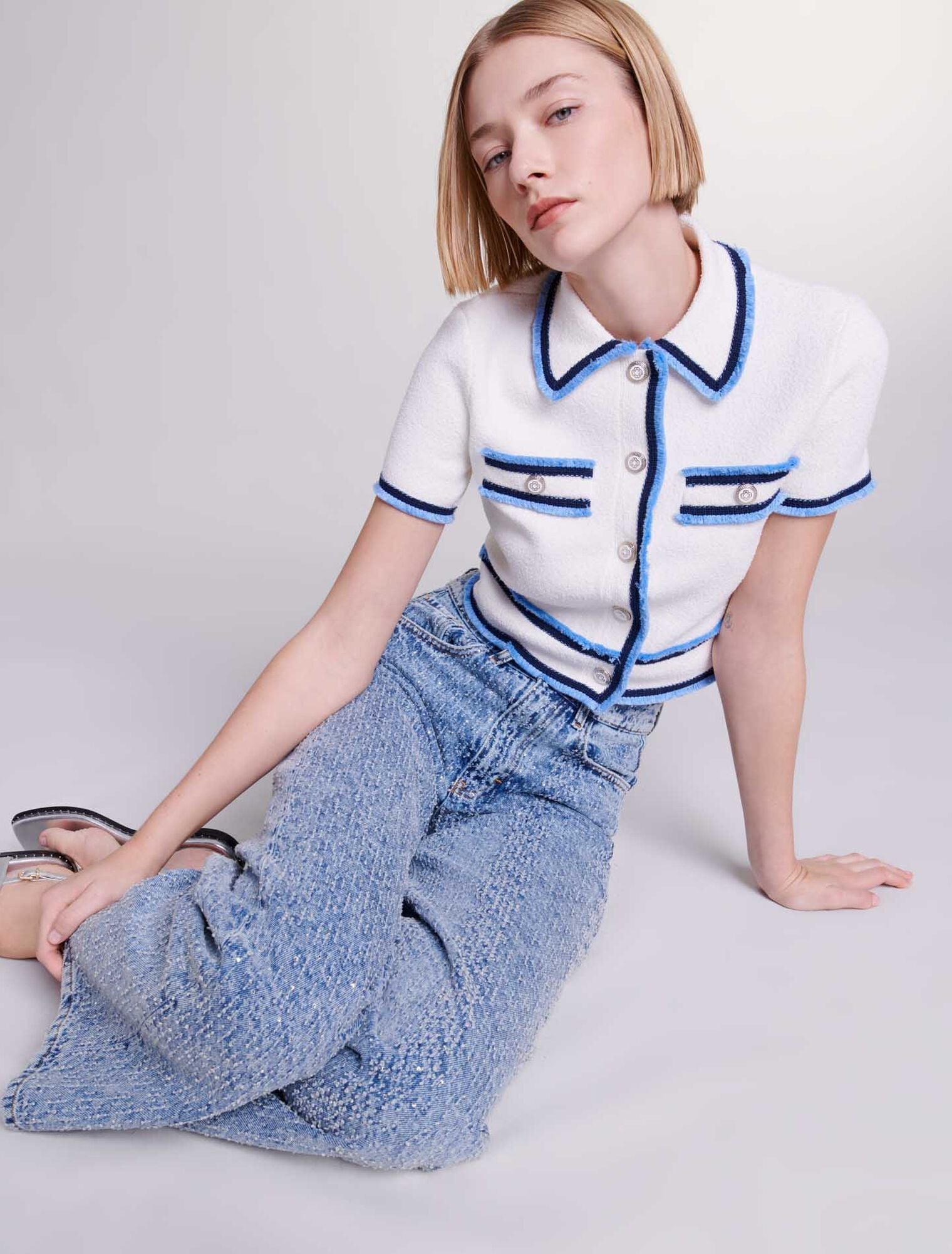 Maje Terry Knit CardiganMaje
