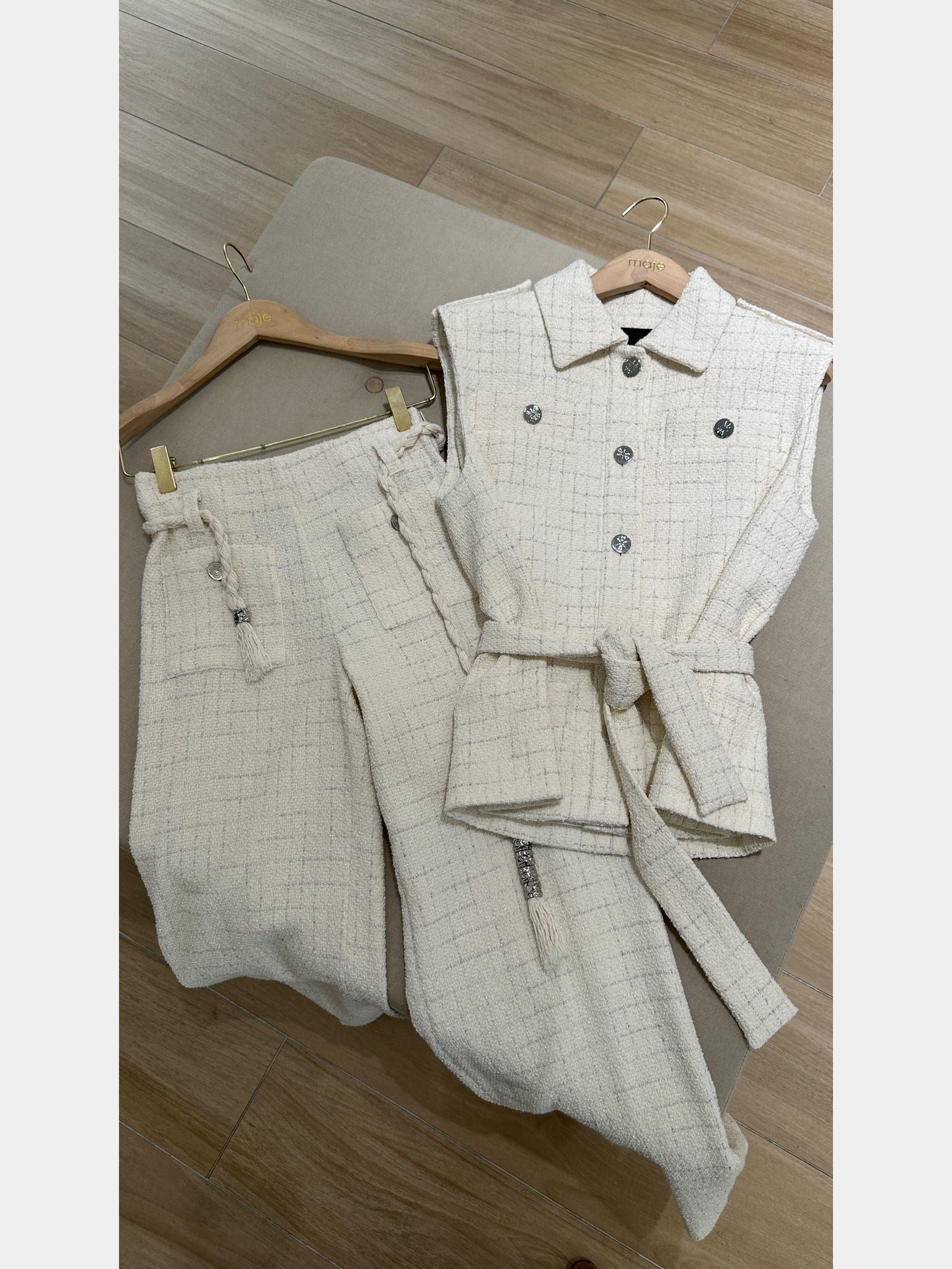 Maje Textured Ecru JacketMaje
