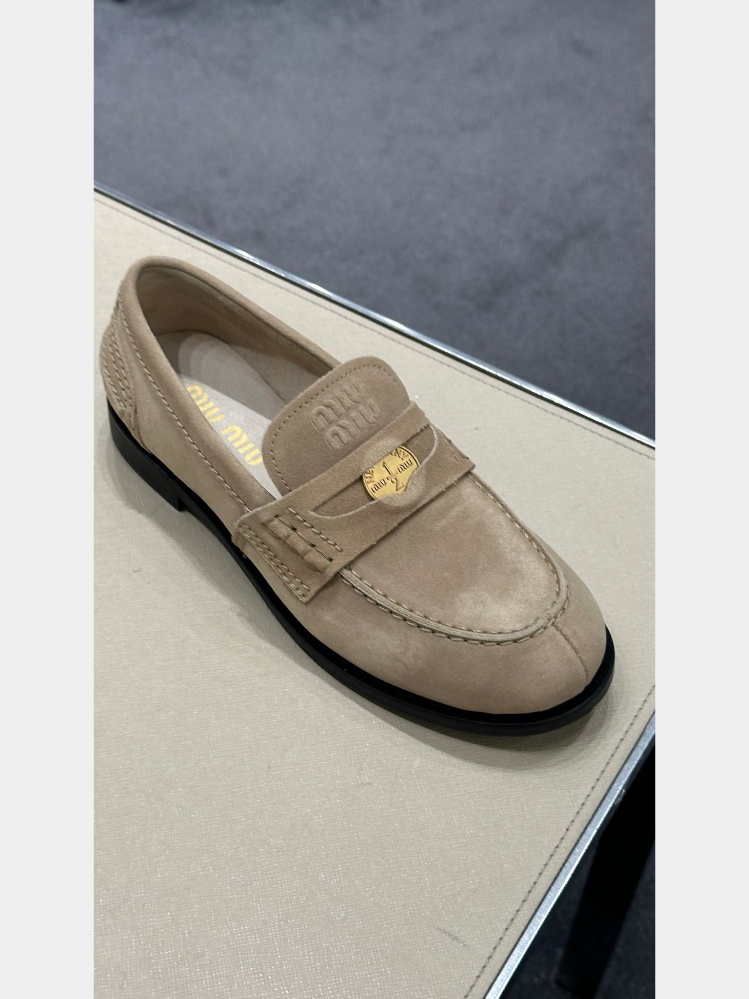 Miu Miu Beige Loafers beigeMiu Miu