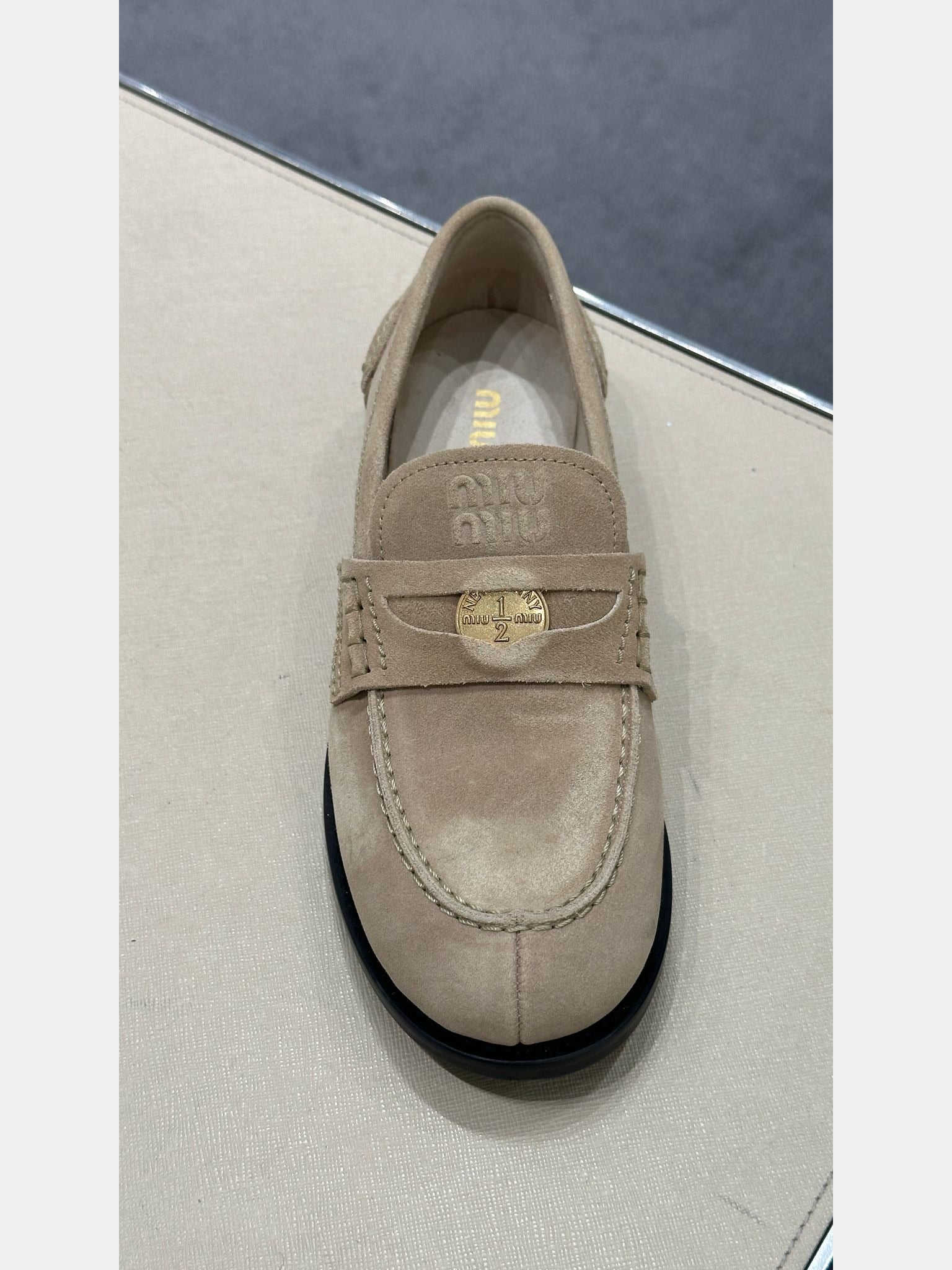 Miu Miu Beige Loafers beigeMiu Miu