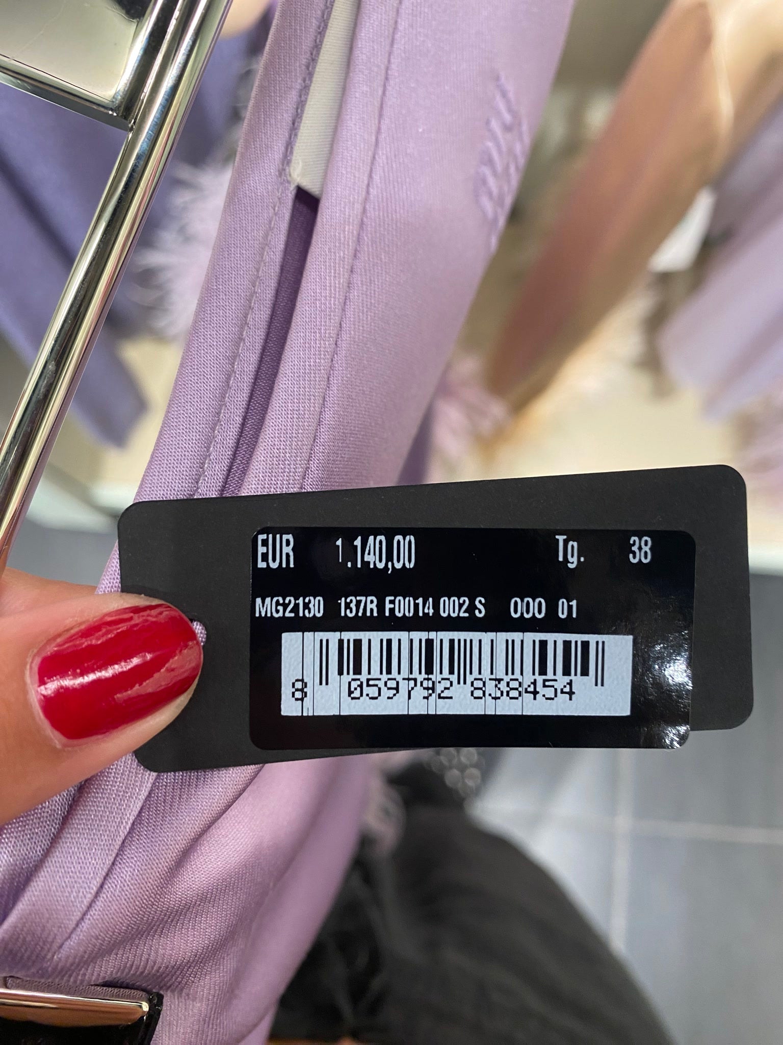 Miu Miu Damska spódnica satynowa liliowaMiu Miu
