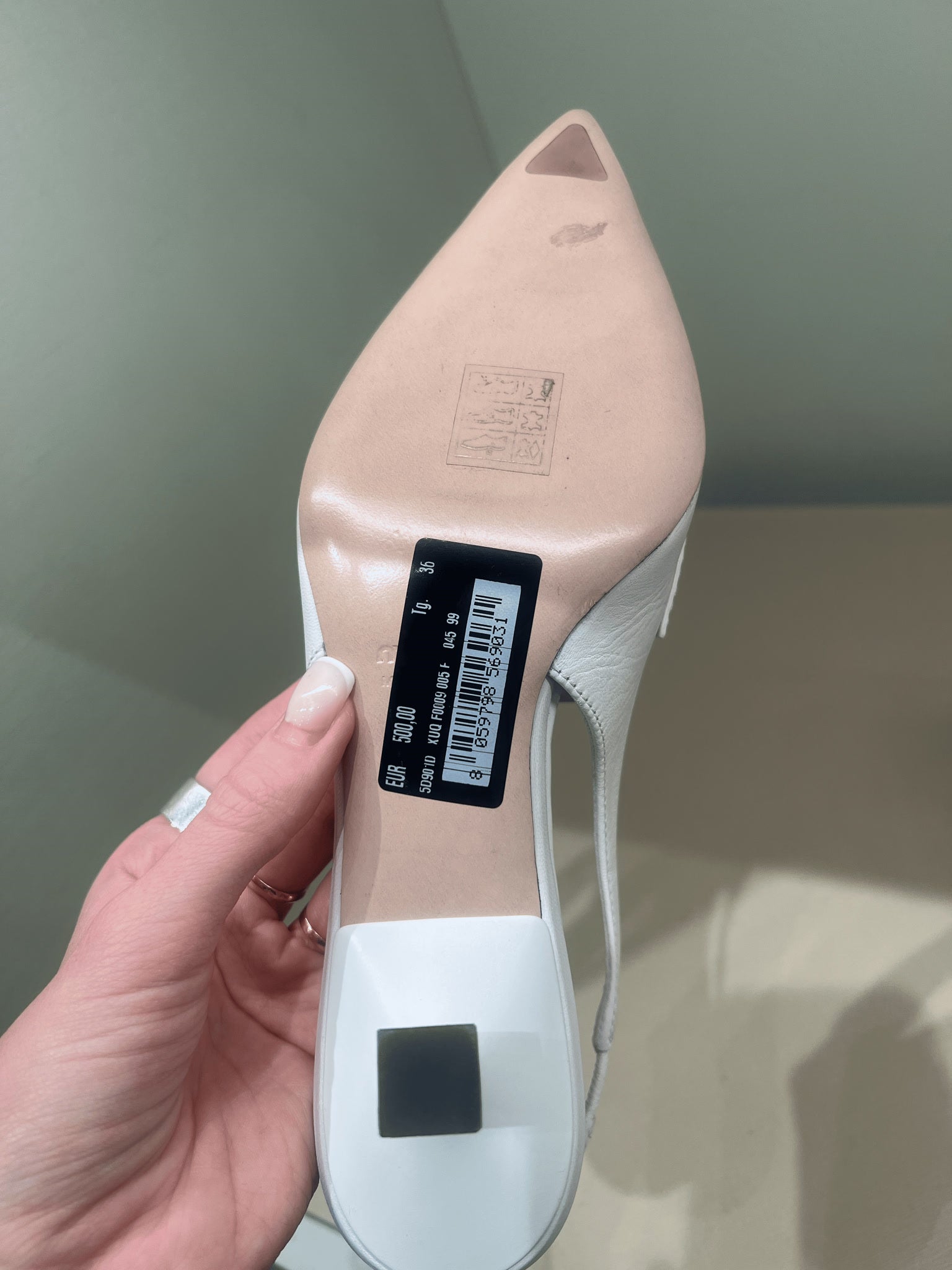 Miu Miu Damskie Szpilki Białe 5X909DMiu Miu