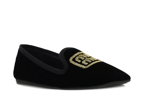 Miu Miu embroidered - logo slippers blackMiu Miu