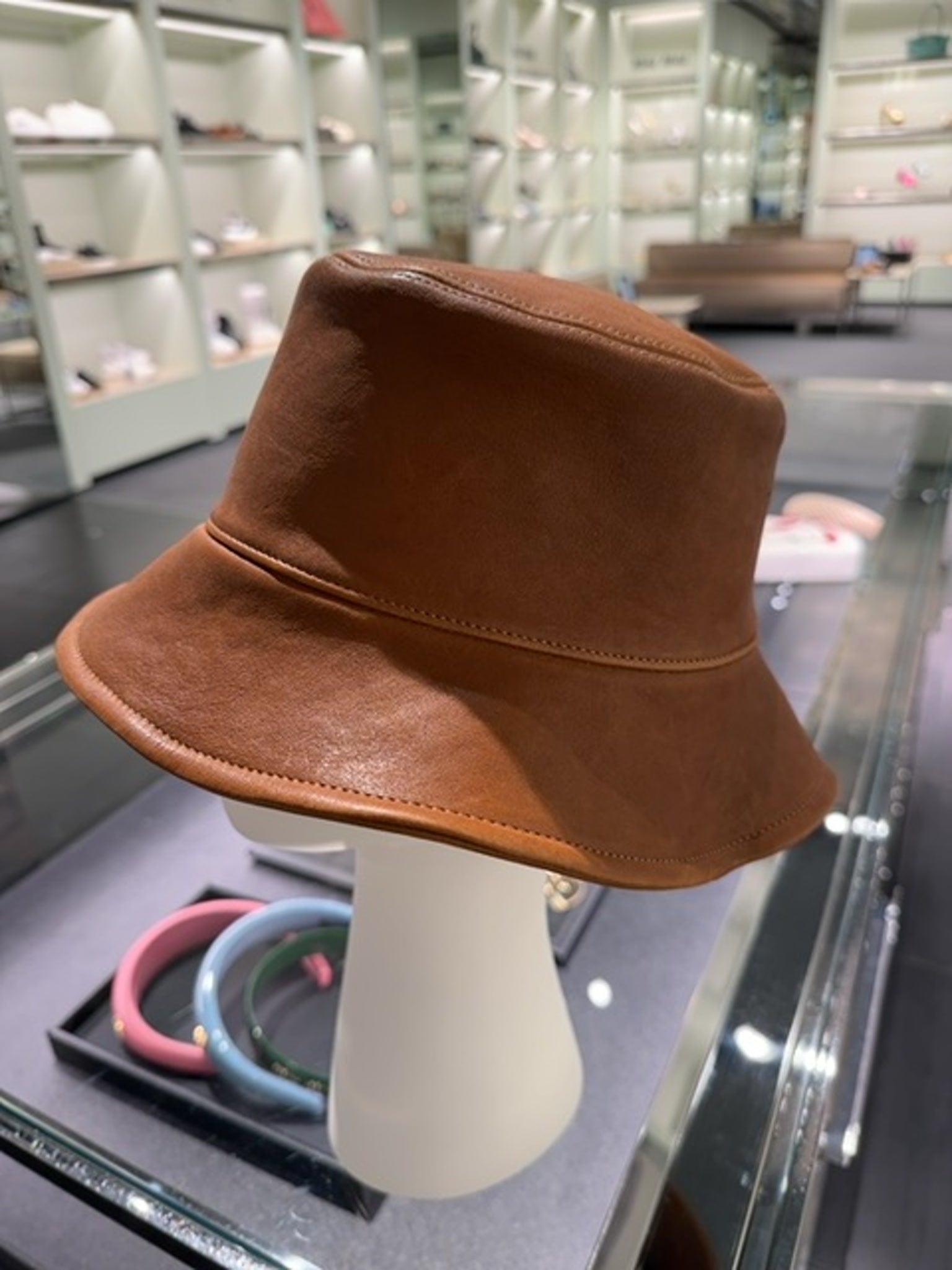 Miu Miu leather hatMiu Miu
