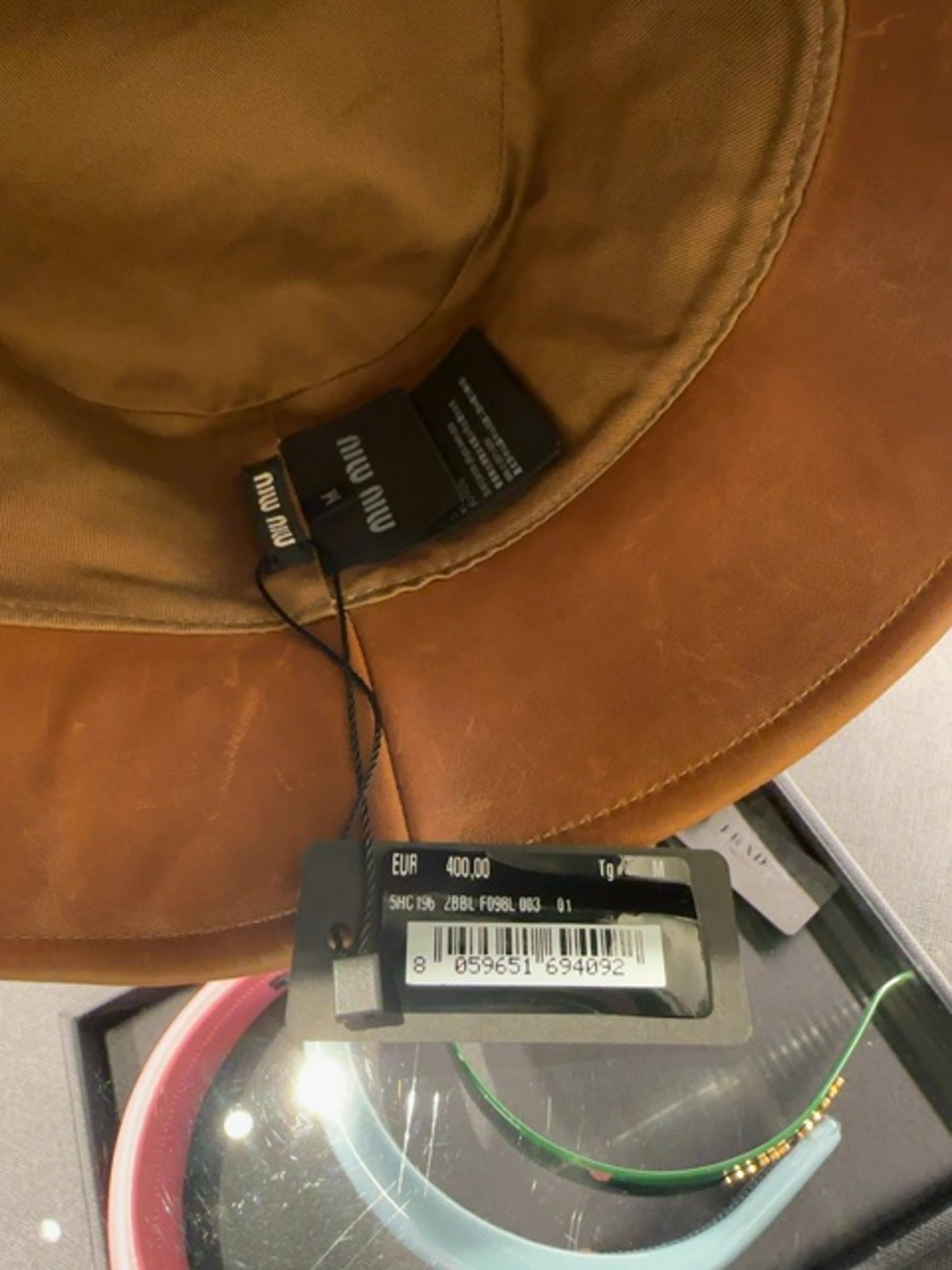 Miu Miu leather hatMiu Miu