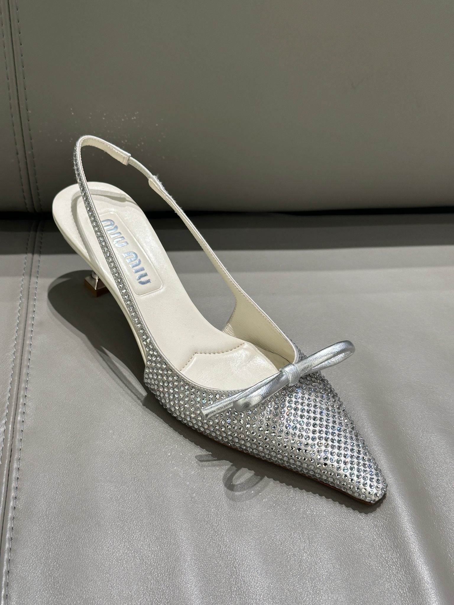 Miu Miu Silver heel sandalsMiu Miu