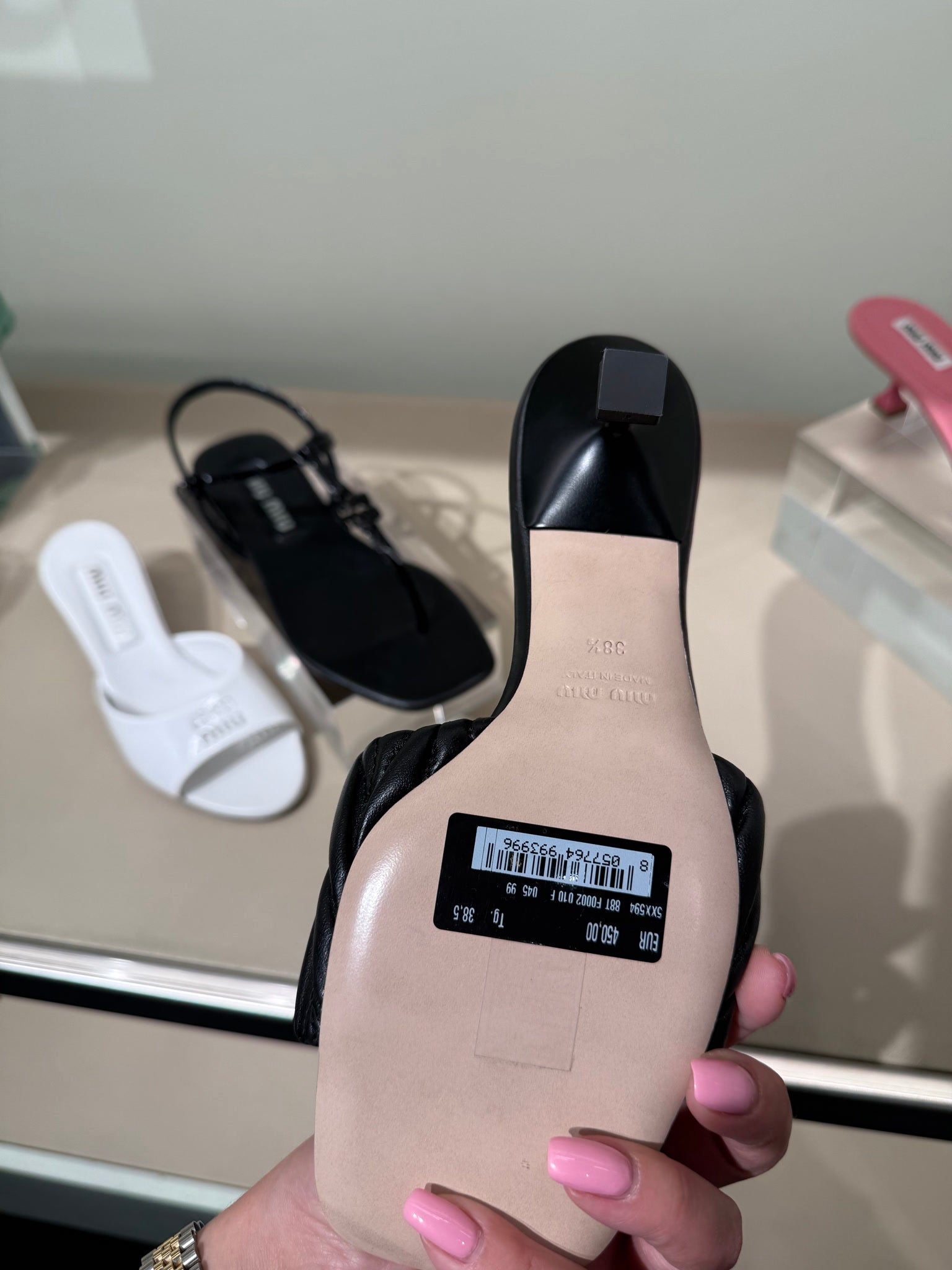 Miu Miu Slide Sandals blackMiu Miu