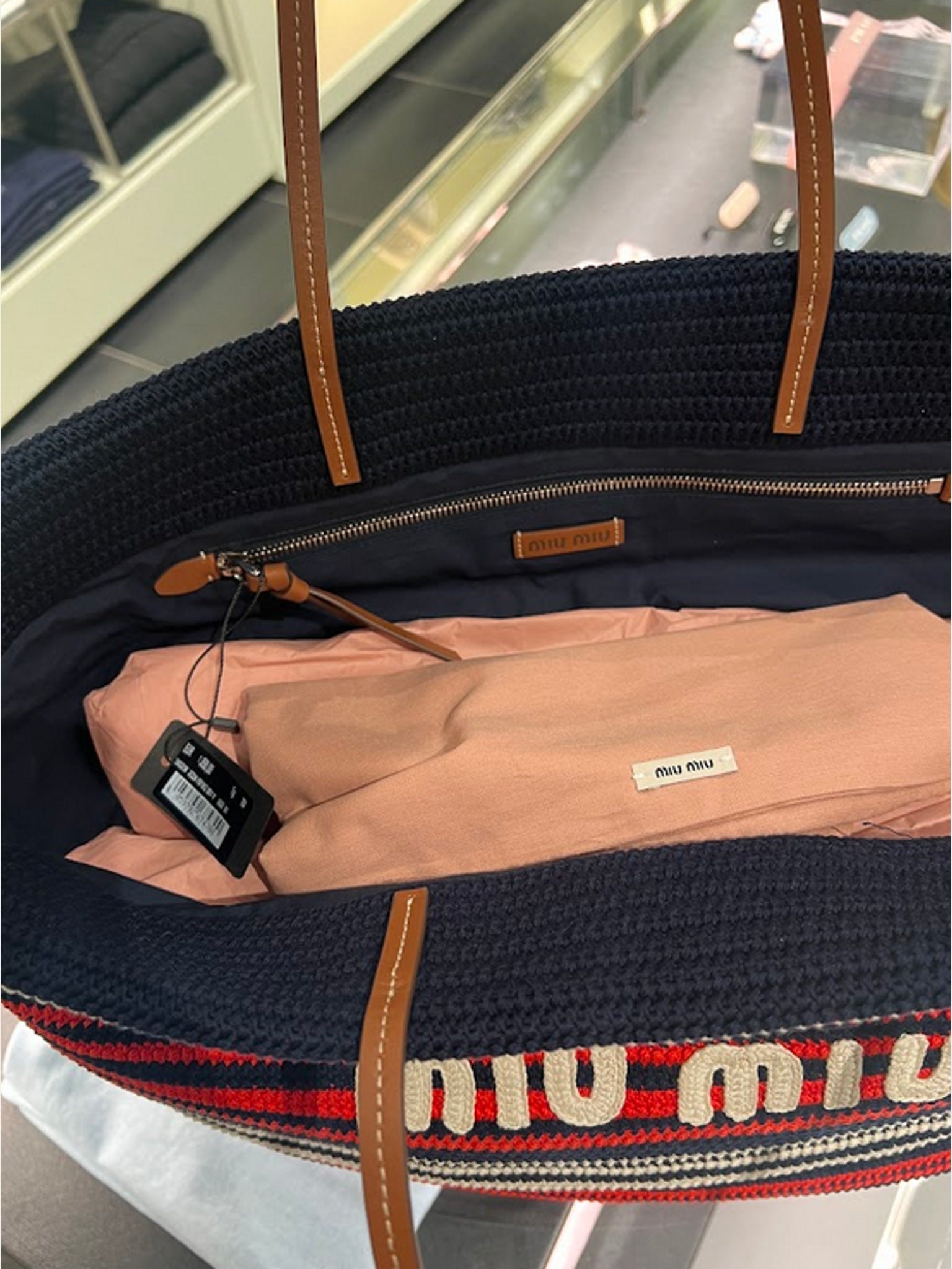 Miu Miu tote bag czarno czerwona 2CON FOYKQ 001 VMiu Miu