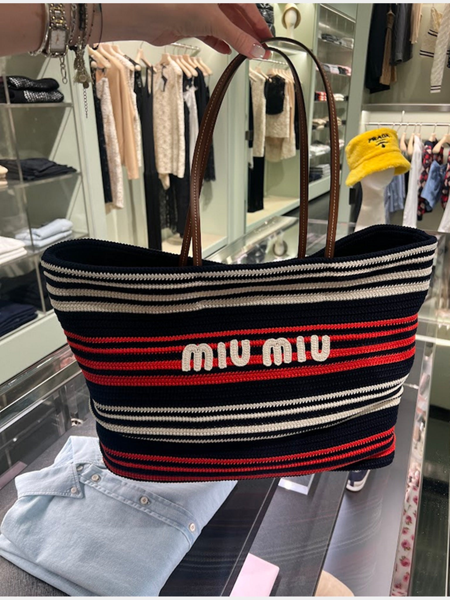 Miu Miu tote bag czarno czerwona 2CON FOYKQ 001 VMiu Miu