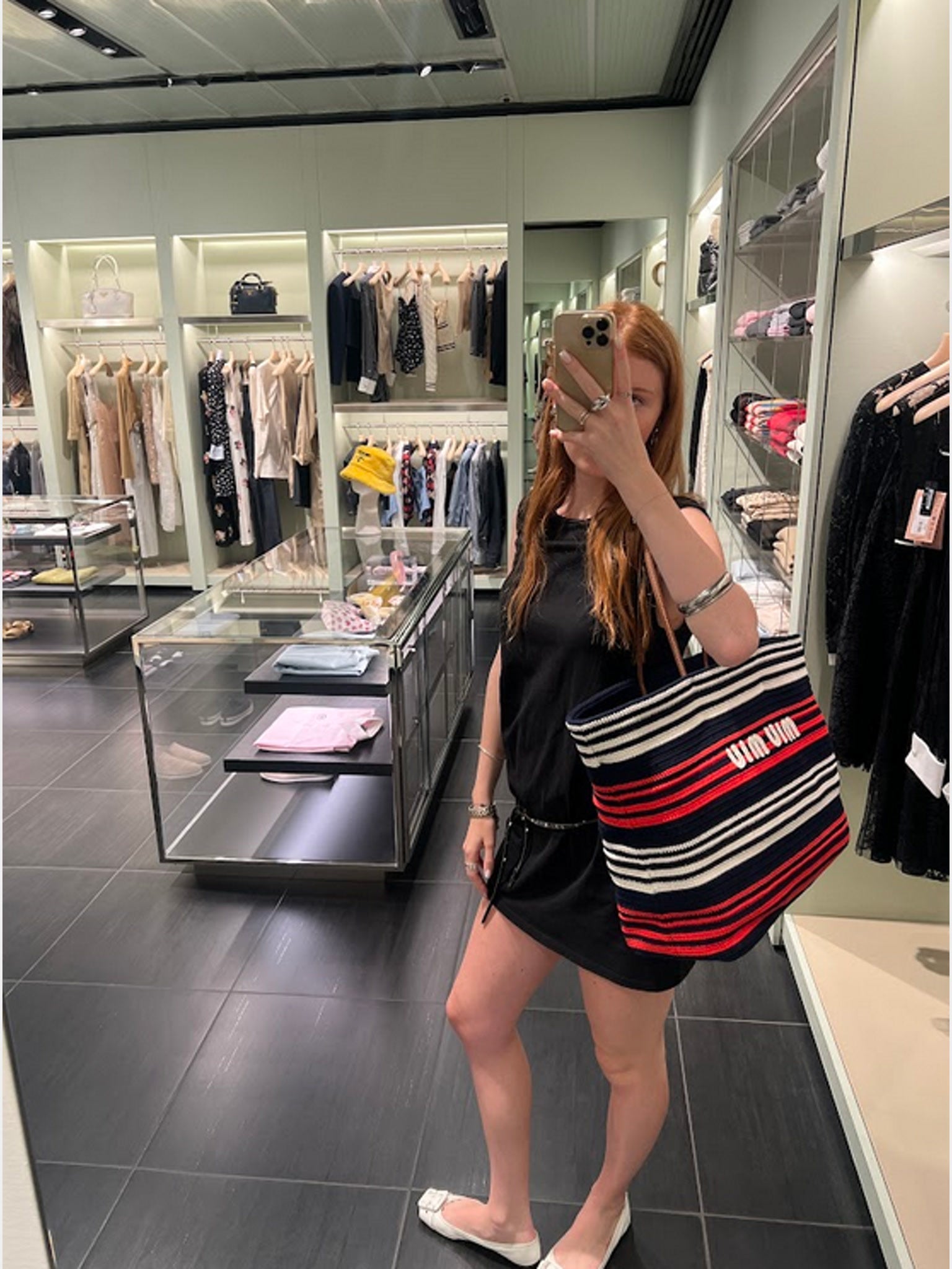 Miu Miu tote bag czarno czerwona 2CON FOYKQ 001 VMiu Miu
