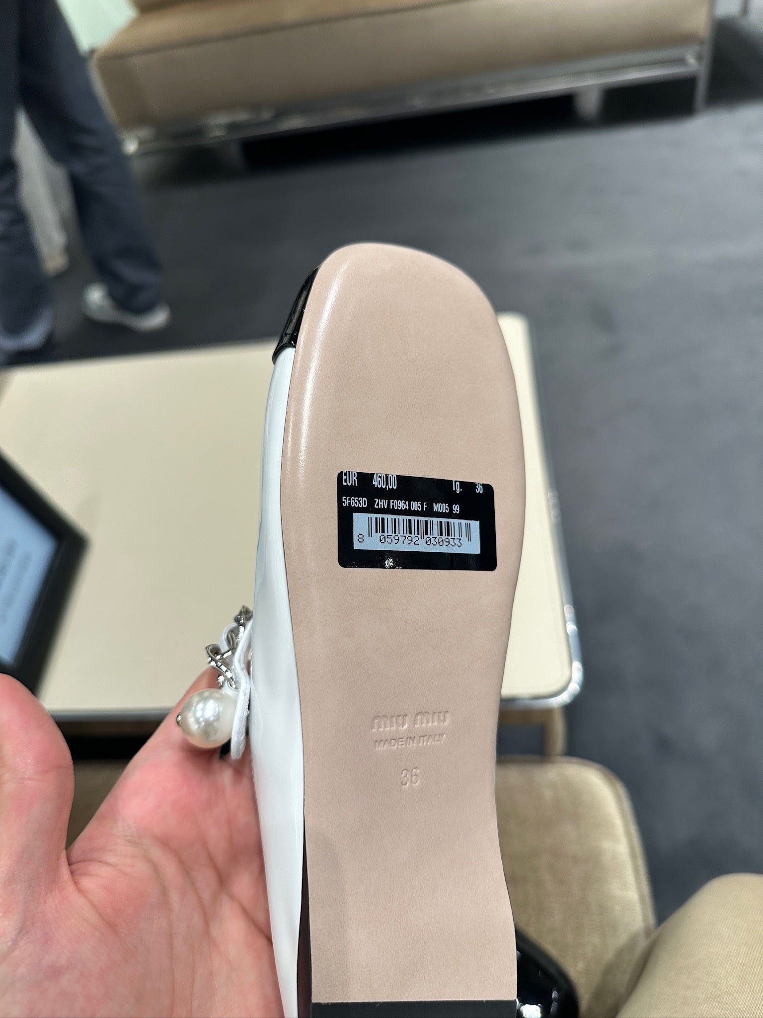 Miu Miu White FlatsMiu Miu