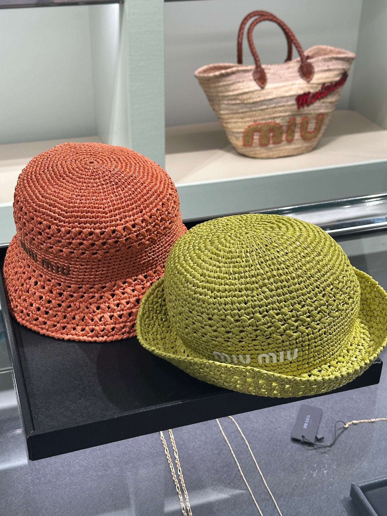 Miu Miu yellow hatMiu Miu