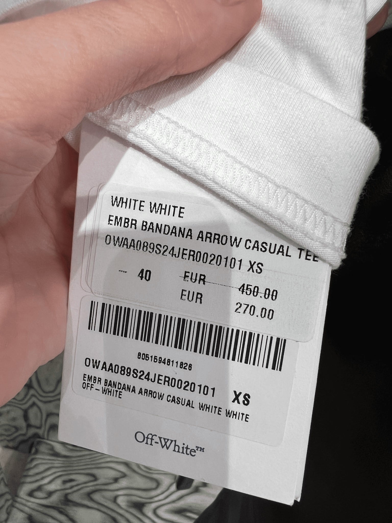 Off - White Damski T-shirt biały jerseyOff - white
