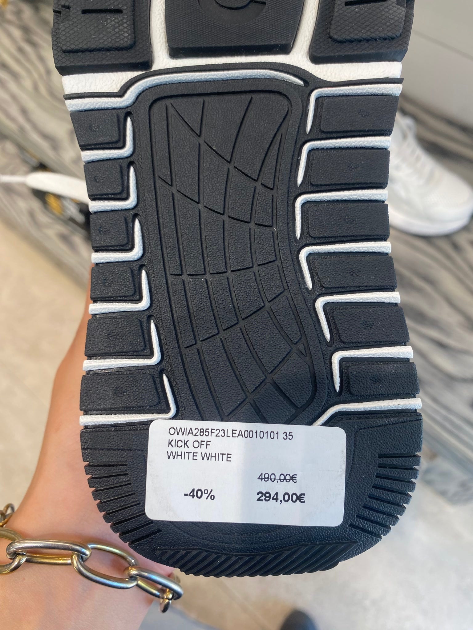Off - White Damskie buty skórzane białeOff - white
