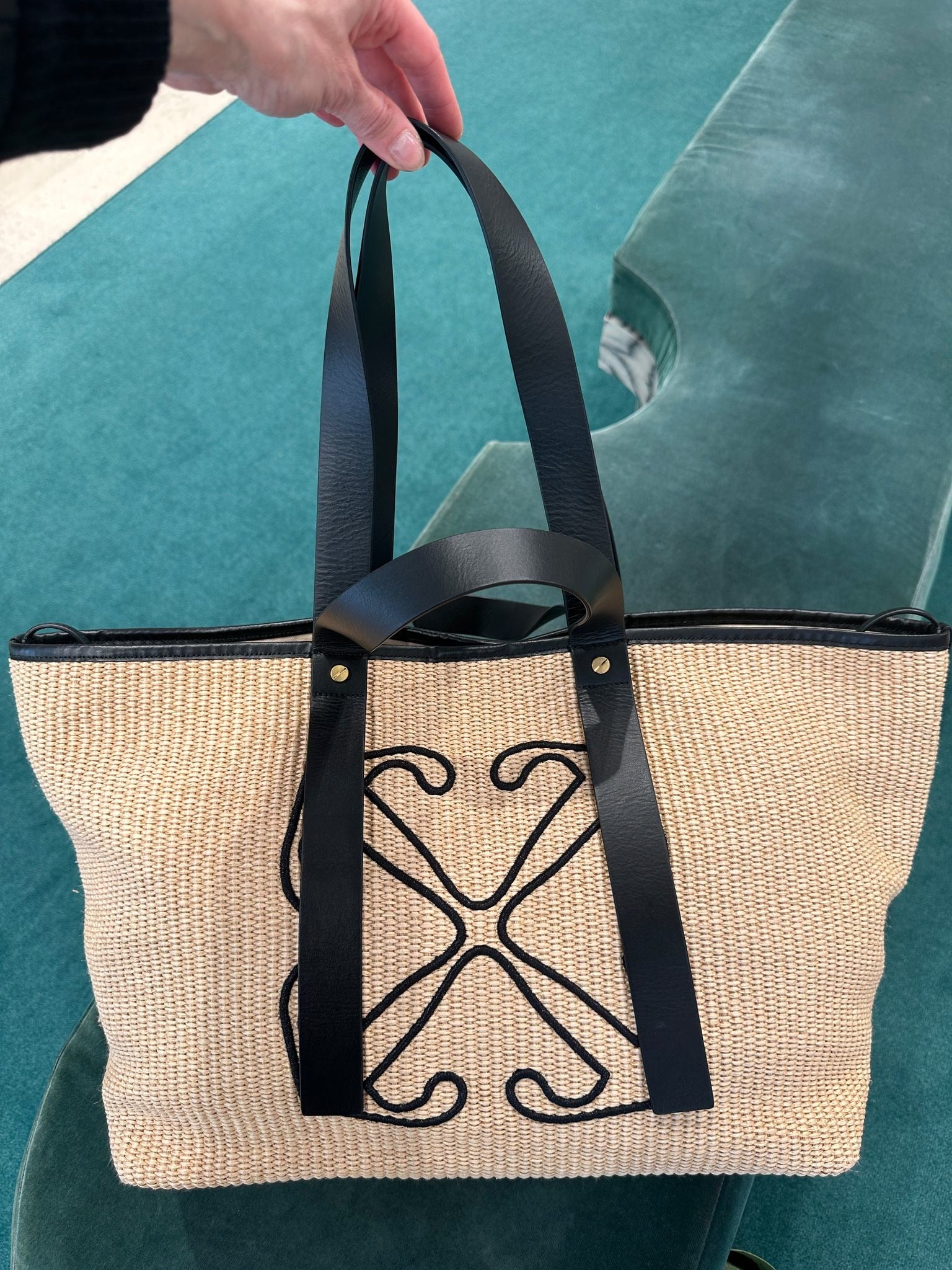 Off - White Day Off Medium Rafia BagOff - White