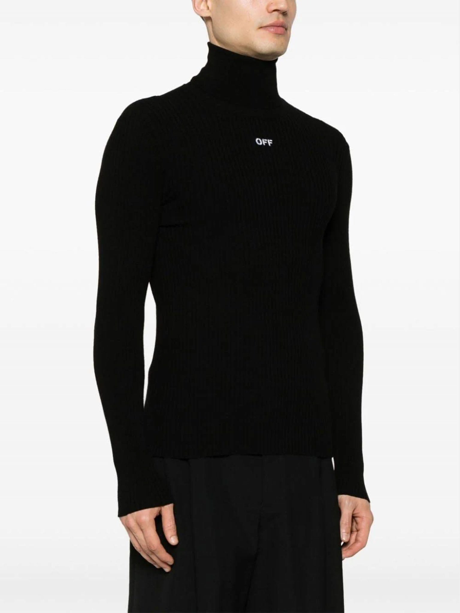 Off - White Off Patch Knit TurtleneckOff - White
